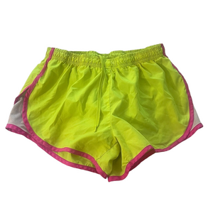 90 Degree By Reflex Neon Yellow and pink Athletic Shorts